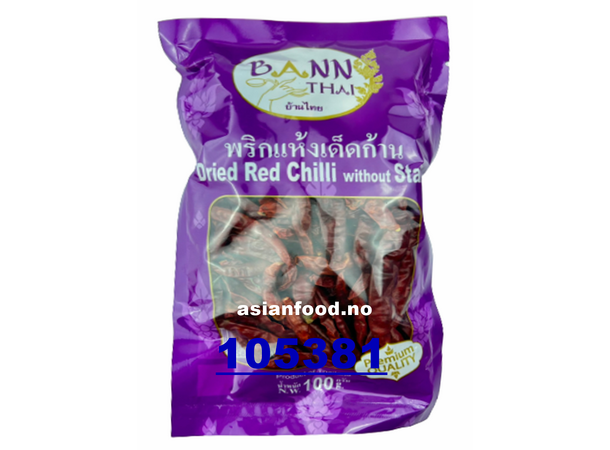 BANNTHAI Dried red chili without stalk L Ot kho nguyen trai lon 30x100g  TH 