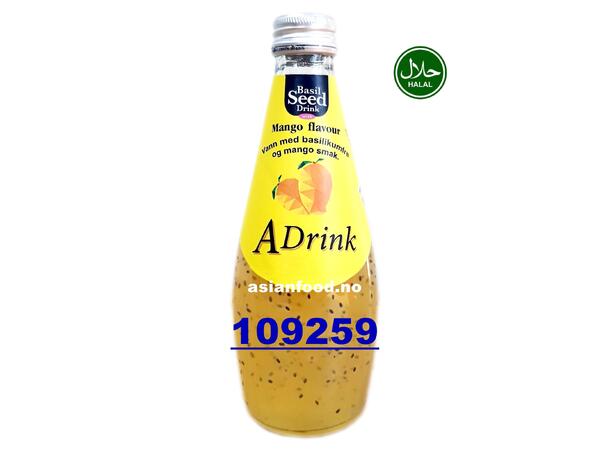 A-DRINK Basil seed drink with MANGO Nuoc hat e & xoai 24x290ml  TH 