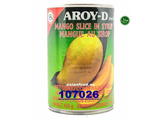 AROY-D Mango slice in syrup 24x425g Xoai lon & syrup  TH