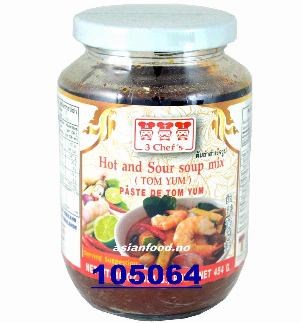 3 Chefs Hot And Sour Soup Mix Tom Yum Gia Vi Tom Yum 24x454g Th Asian Food Import As