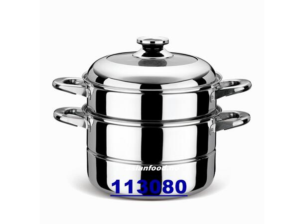 2-layer stainless steel steamer 28cm Xung hap thiet 8 sets  CN 