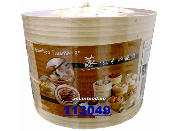 Bamboo steamer 8inch 12x(3pcs/set) Xung hap tre 3 tang  CN 