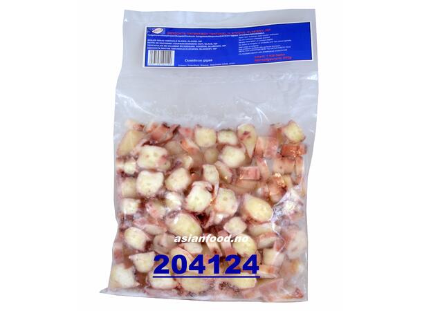 Boiled squid tentacle slices 5x1kg Bach tuoc cat khuc (chin)  PE 